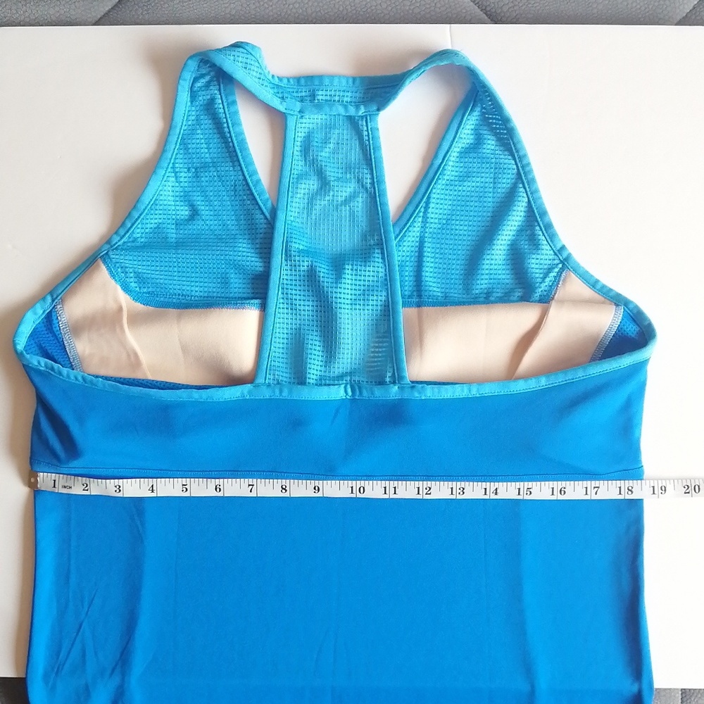 Reebok Athletic Two-Tone Blue Raceback Tank Top - Picture 11 of 14